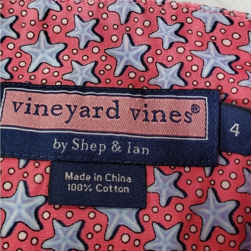 ☔️🔹️Vineyard Vines Pink & Blue Nautical Patchwork Wraparound Skirt Size 4